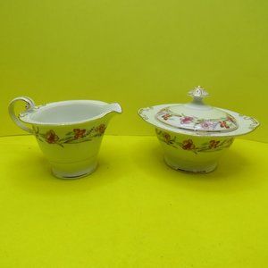 VTG Occupied Japan Aladdin Fine China Floral Garland Replacement Sugar/Creamer